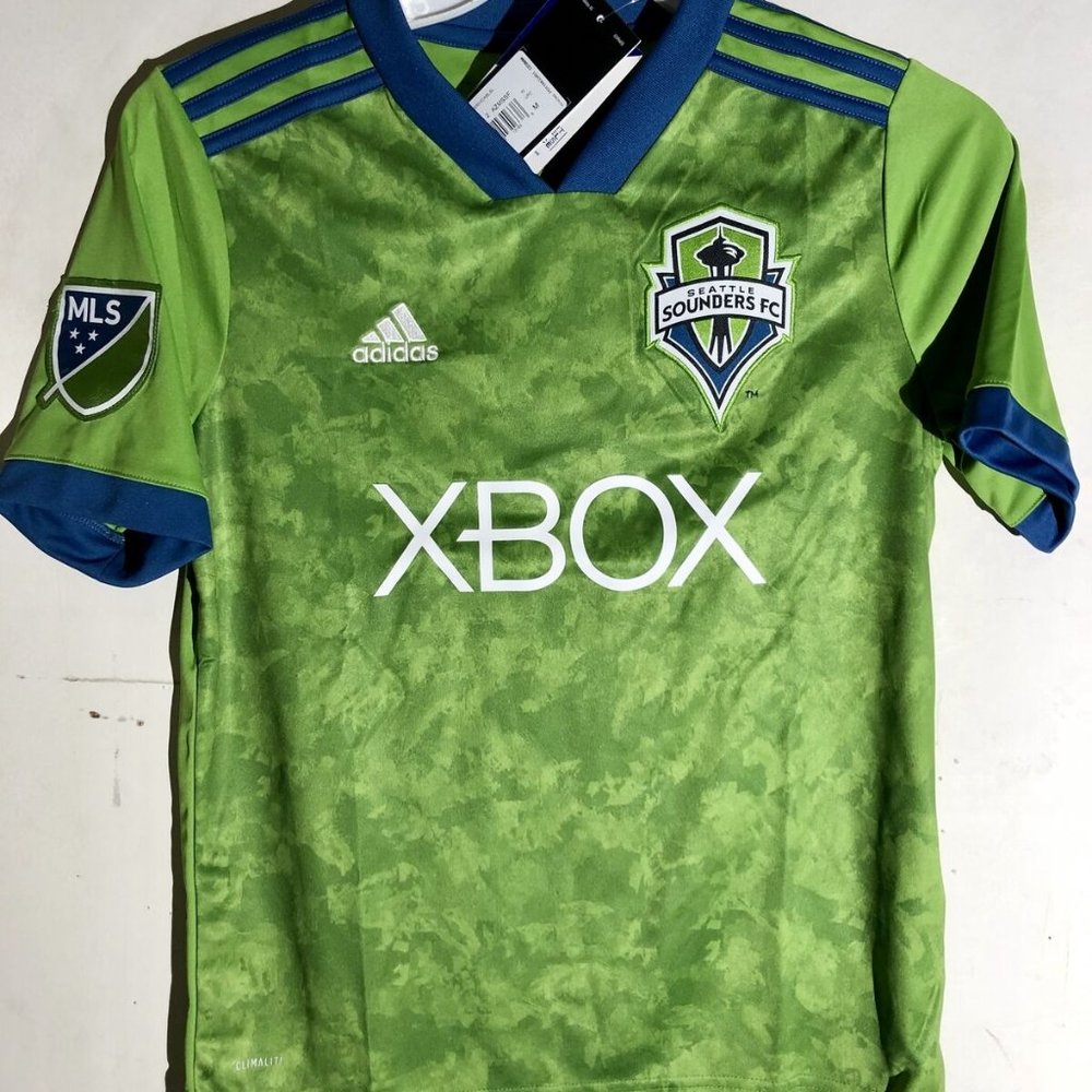 Adidas MLS SEATTLE SOUNDERS Youth Green JERSEY Sz S,M,L, or XL New with tags